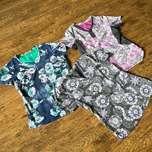 (3) Healing Hands Scrub Tops